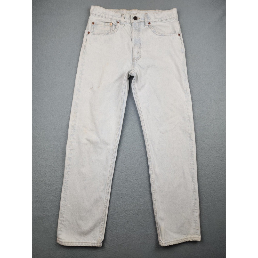 Vintage Levis 505 Jeans Men 32x30 (30x29) Light Wash Blue Straight Denim USA 90s - Picture 2 of 15
